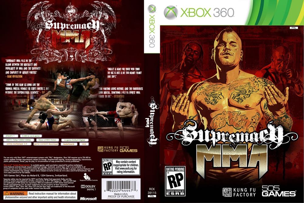 Supremacy MMA - Microsoft Xbox 360 (505 Games - 1-2) video game collectible [Barcode 812872013145] - Main Image 2