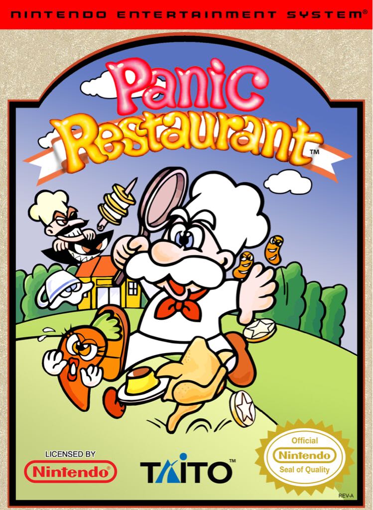Panic Restaurant - Nintendo Entertainment System (NES) (Taito Corporation) video game collectible - Main Image 1