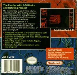 3D Tetris - Nintendo Virtual Boy video game collectible - Main Image 2