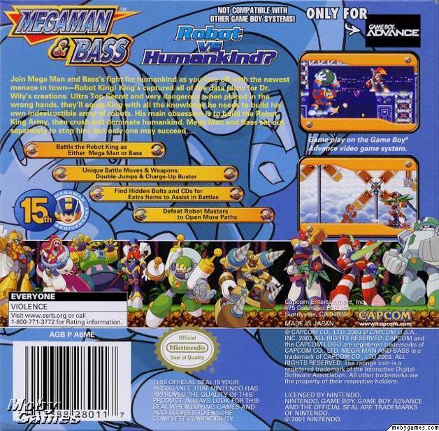 Mega Man & Bass - Nintendo Game Boy Advance (GBA) (Capcom - 1) video game collectible [Barcode 013388280117] - Main Image 2