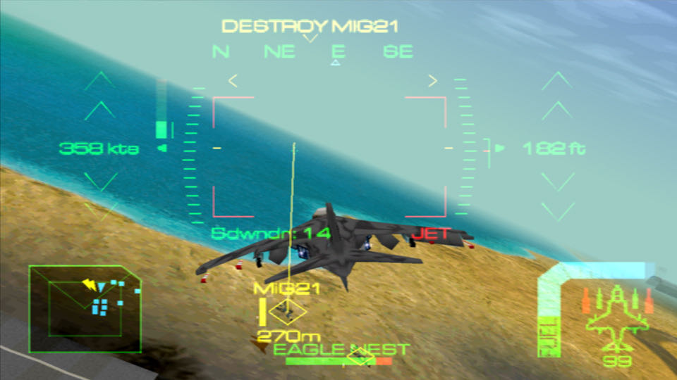 Eagle One: Harrier Attack - Sony PlayStation (Infogrames - 1-2) video game collectible [Barcode 5013156900617] - Main Image 2