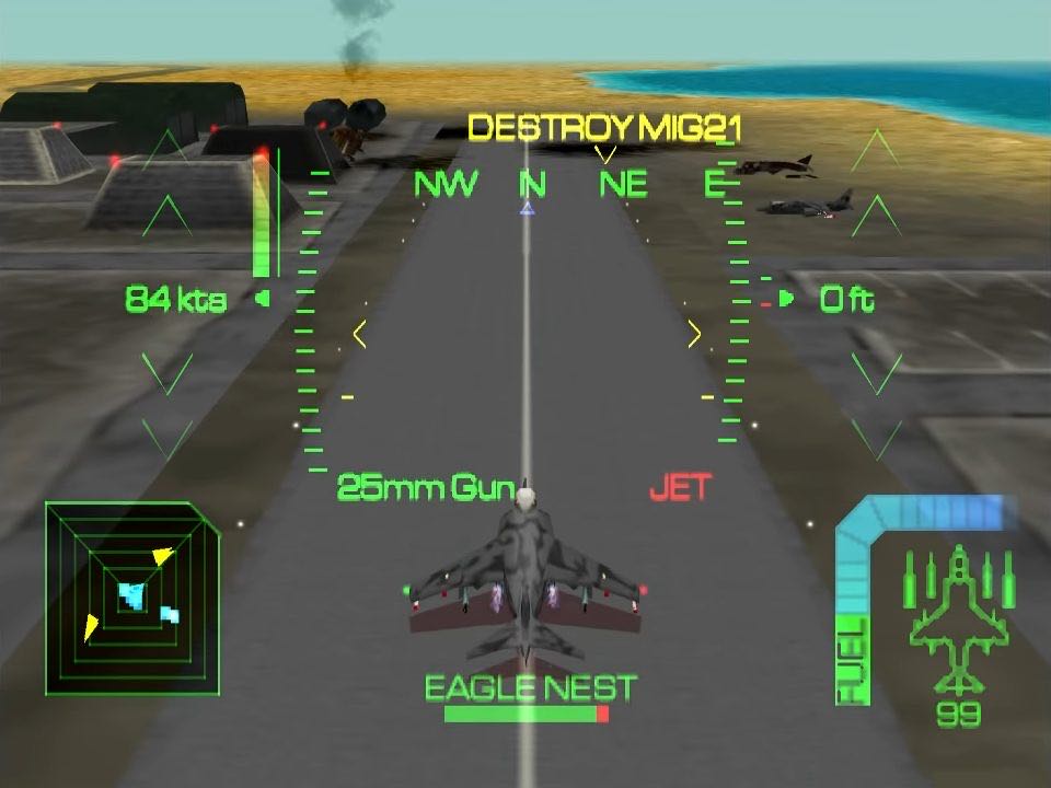 Eagle One: Harrier Attack - Sony PlayStation (Infogrames - 1-2) video game collectible [Barcode 5013156900617] - Main Image 4