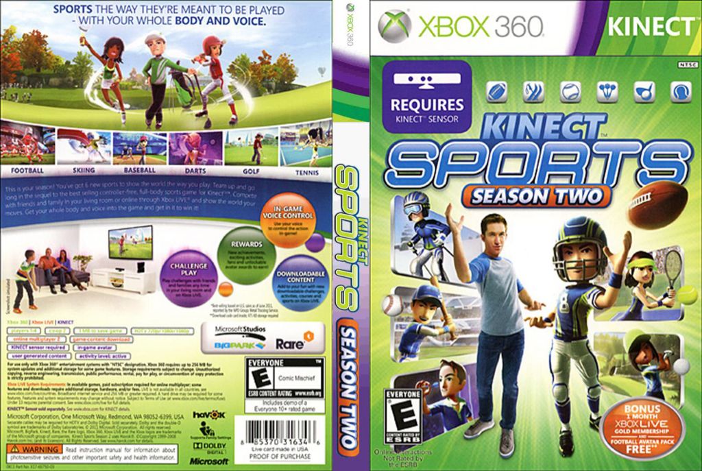 Kinect Sports Season 2 - Microsoft Xbox 360 video game collectible [Barcode 885370316414] - Main Image 2