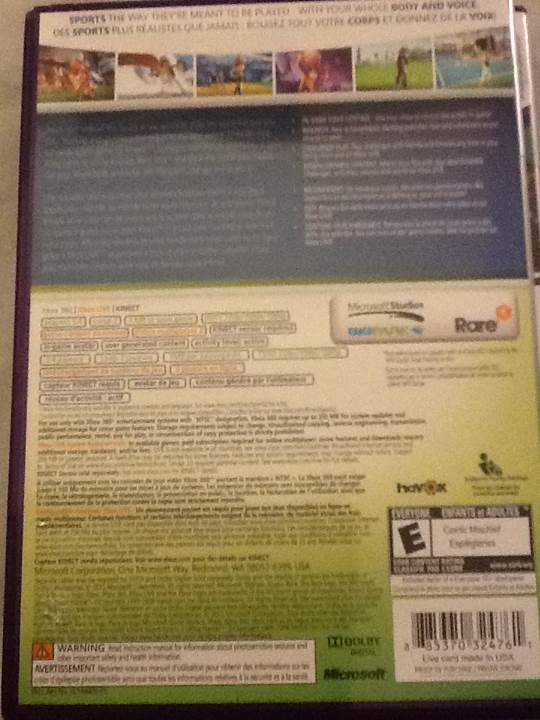 Kinect Sports Season 2 - Microsoft Xbox 360 (Microsoft - 4) video game collectible [Barcode 885370324761] - Main Image 2