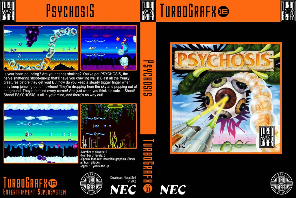 Psychosis - NEC TurboGrafx-16 (NEC) video game collectible [Barcode 092218000880] - Main Image 2