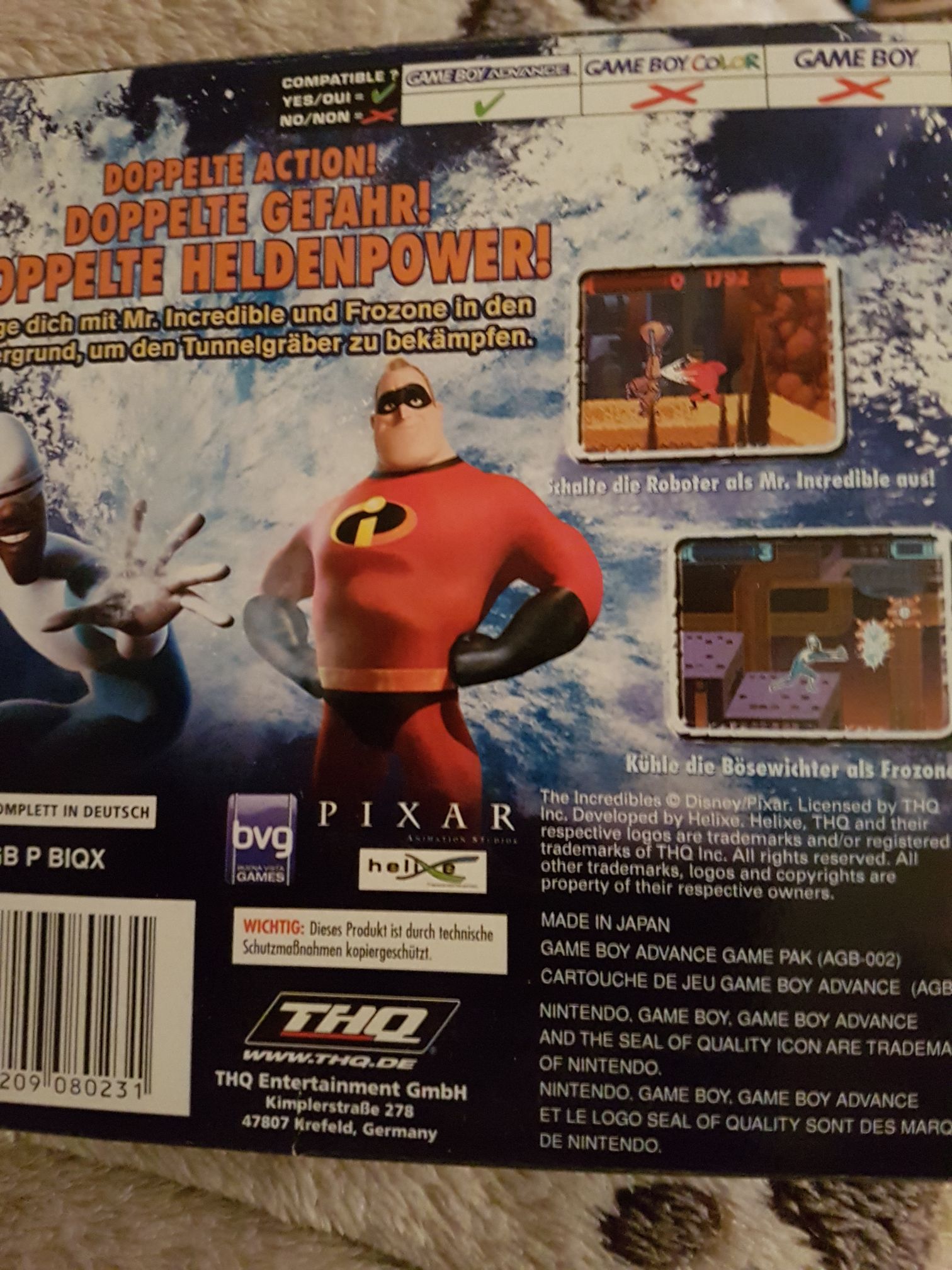 DIE UNGLAUBLICHEN - DER ANGRIFF DES TUNNELGRÄBERS - Nintendo Game Boy Advance (GBA) (THQ - 2) video game collectible [Barcode 4005209080231] - Main Image 2