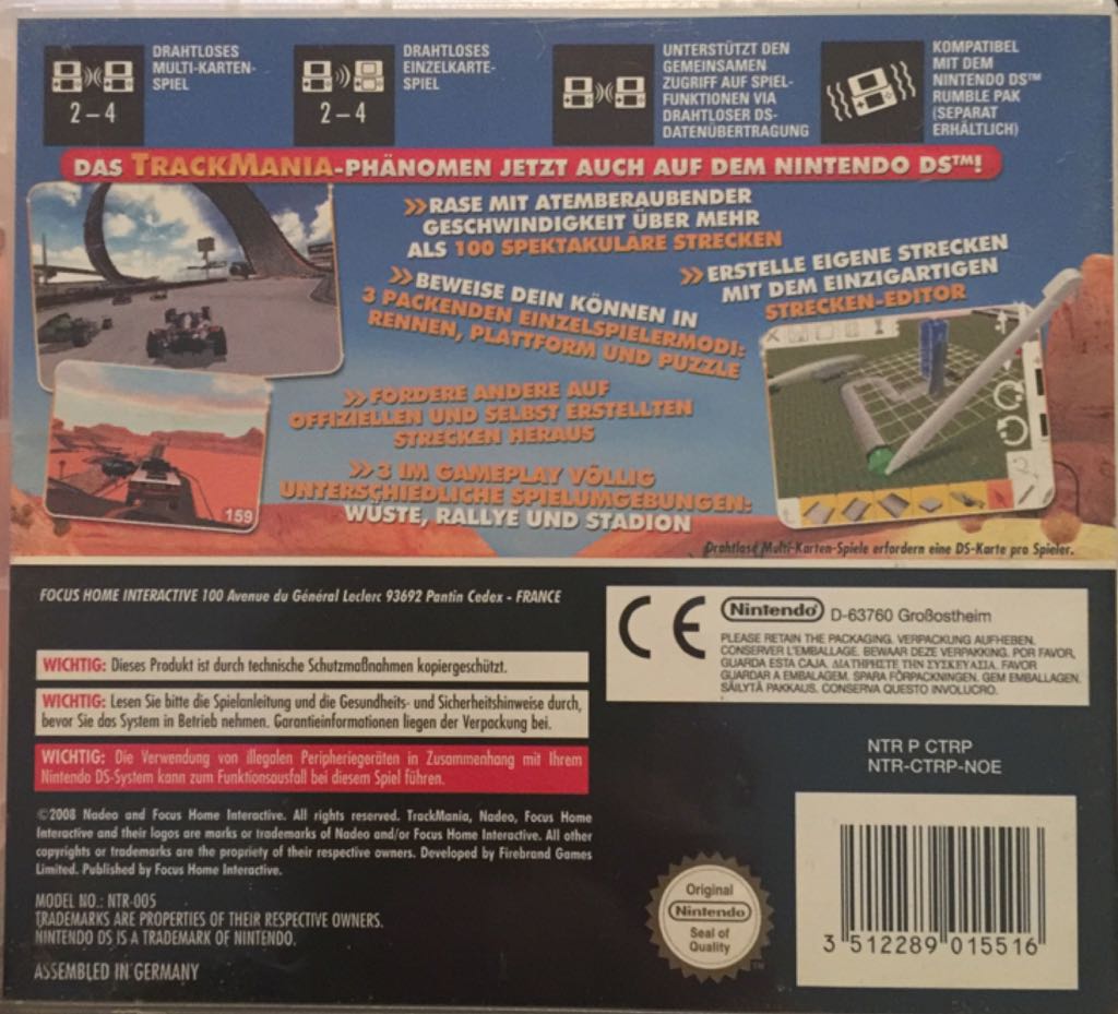 Trackmania DS - Nintendo DS video game collectible [Barcode 3512289015516] - Main Image 2