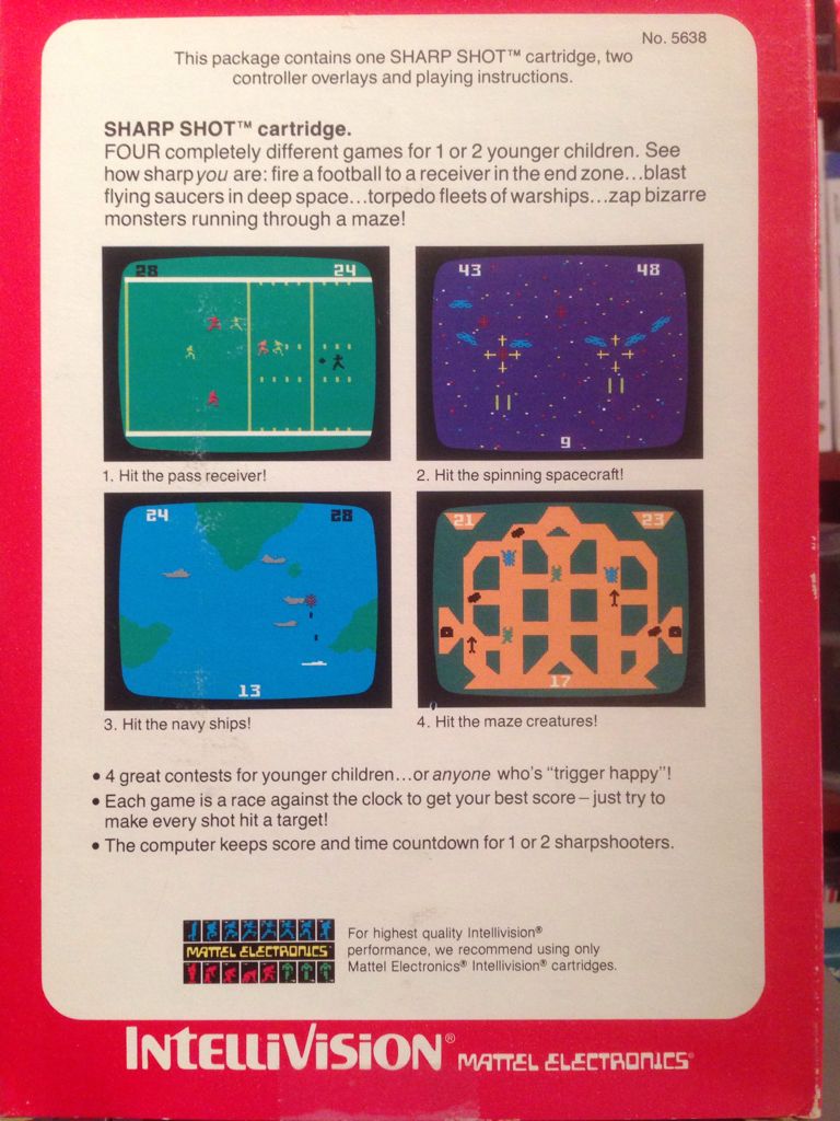 Sharp Shot - Intellivision (Mattel Electronics - 1-2) video game collectible - Main Image 2