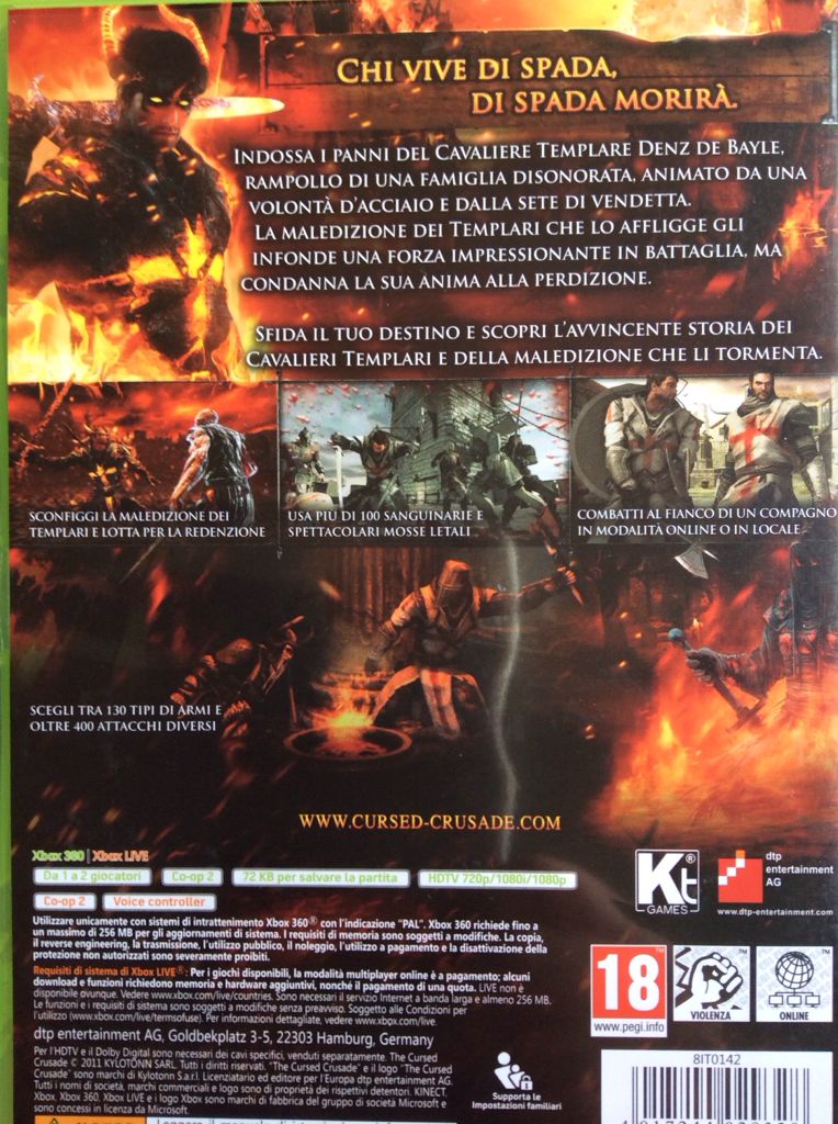 The Cursed Crusade - Microsoft Xbox 360 (dtp Entertainment AG - 1-2) video game collectible [Barcode 4017244028888] - Main Image 2