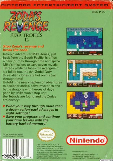 Zoda’s Revenge: StarTropics II - Nintendo Entertainment System (NES) (Nintendo - 1) video game collectible [Barcode 045496630676] - Main Image 2