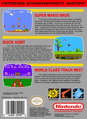 Super Mario Bros. / Duck Hunt / World Class Track Meet - Nintendo Entertainment System (NES) (Nintendo) video game collectible - Main Image 2
