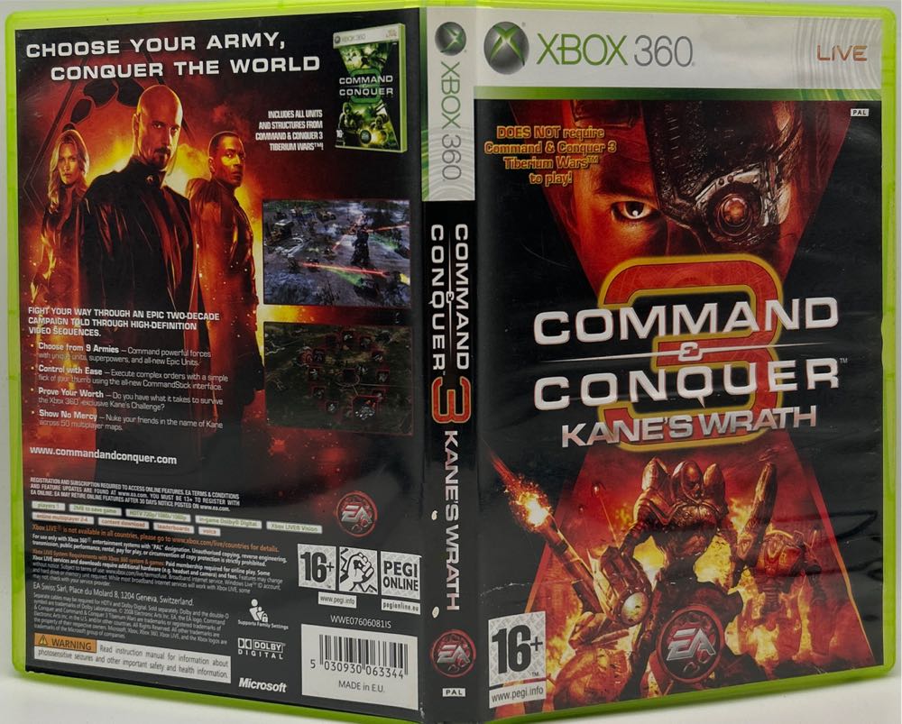 Command & Conquer 3: Kanes Wrath - Microsoft Xbox 360 (Electronic Arts/EA Games - 4) video game collectible [Barcode 5030930063344] - Main Image 3