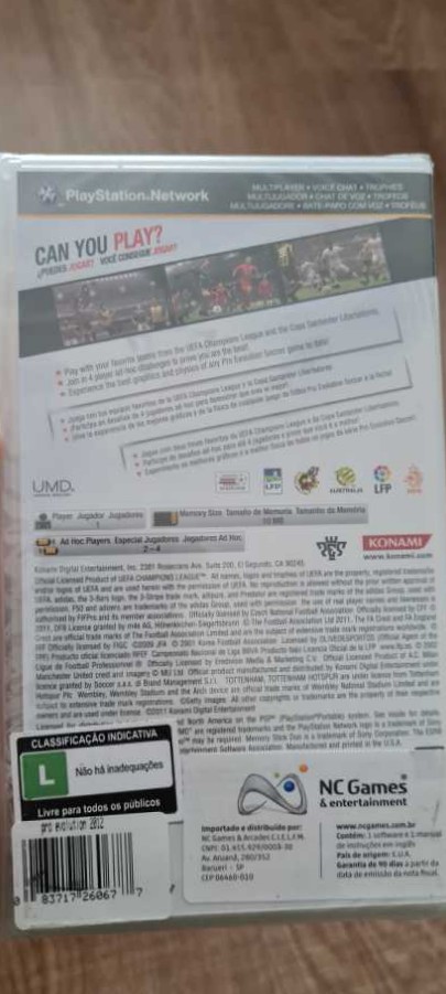 Jogo - Sony PSP - Pro Evolution Soccer 2012 - Sony PlayStation Portable (PSP) (Konami) video game collectible [Barcode 083717260677] - Main Image 2