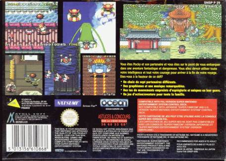 Pocky & Rocky 2 - Nintendo Super Nintendo Entertainment System (SNES) (Ocean Software - 2) video game collectible [Barcode 5013156610868] - Main Image 2