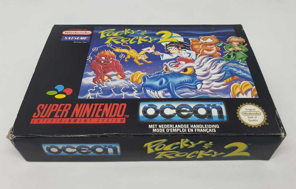 Pocky & Rocky 2 - Nintendo Super Nintendo Entertainment System (SNES) (Ocean Software - 2) video game collectible [Barcode 5013156610868] - Main Image 4