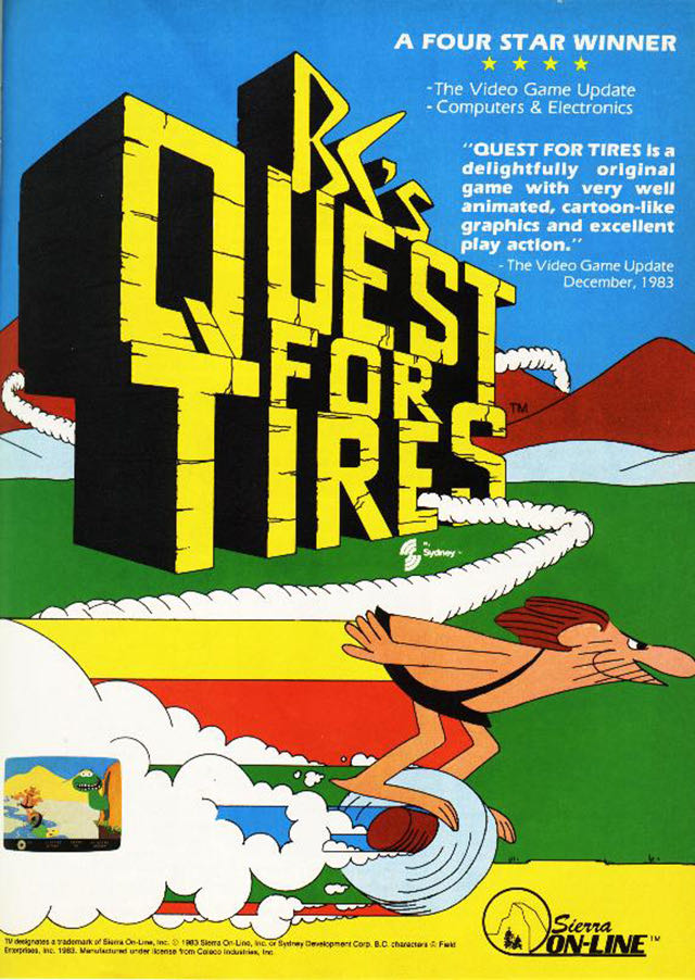 B.C’s Quest For Tires - Commodore 64 video game collectible - Main Image 2