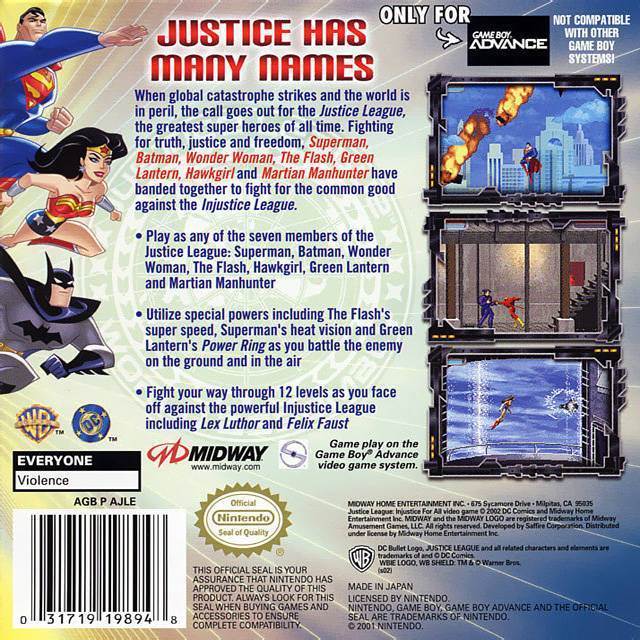 Justice League Chronicles - Nintendo Game Boy Advance (GBA) (Midway) video game collectible - Main Image 2
