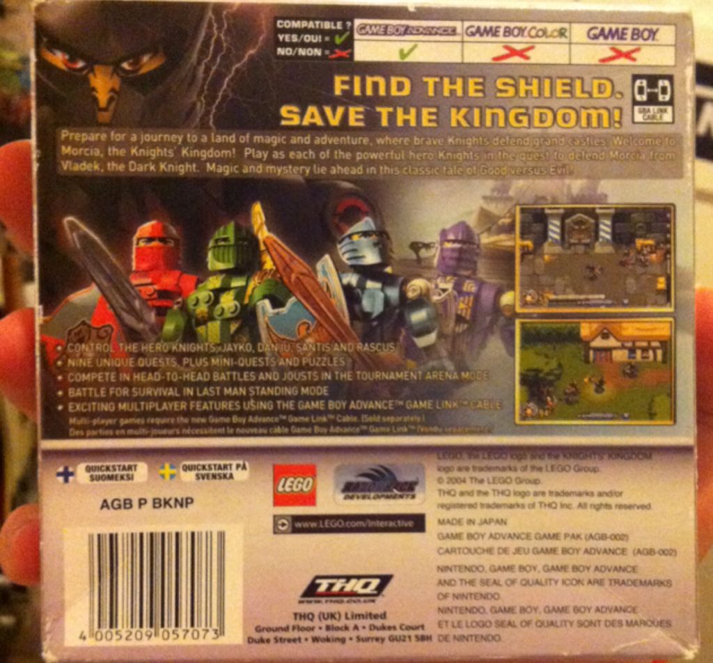 Lego Knights Kingdom - Nintendo Game Boy Advance (GBA) video game collectible [Barcode 4005209057073] - Main Image 2