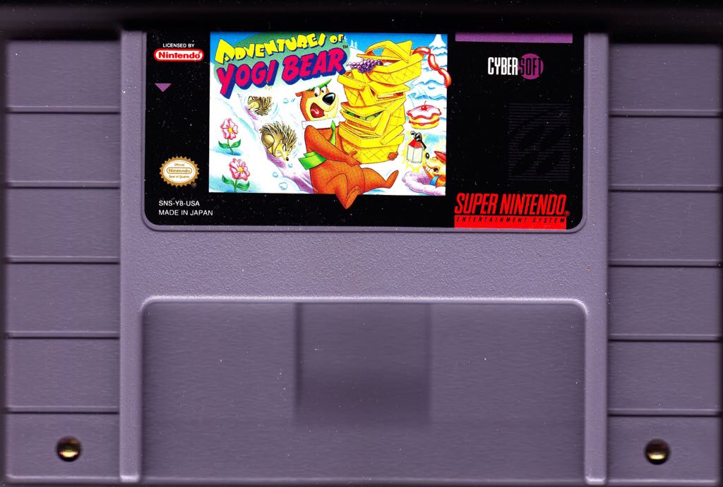 Adventures Of Yogi Bear - Nintendo Super Nintendo Entertainment System (SNES) (Cyber Soft) video game collectible - Main Image 2