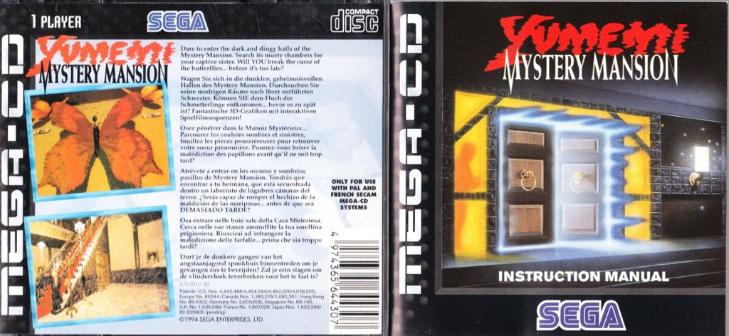 Yumemi Mystery Mansion - Sega Mega CD (Sega - 1) video game collectible [Barcode 9312544025489] - Main Image 2