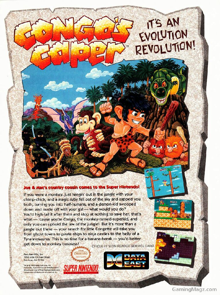 Congo’s Caper - Nintendo Super Nintendo Entertainment System (SNES) video game collectible - Main Image 2