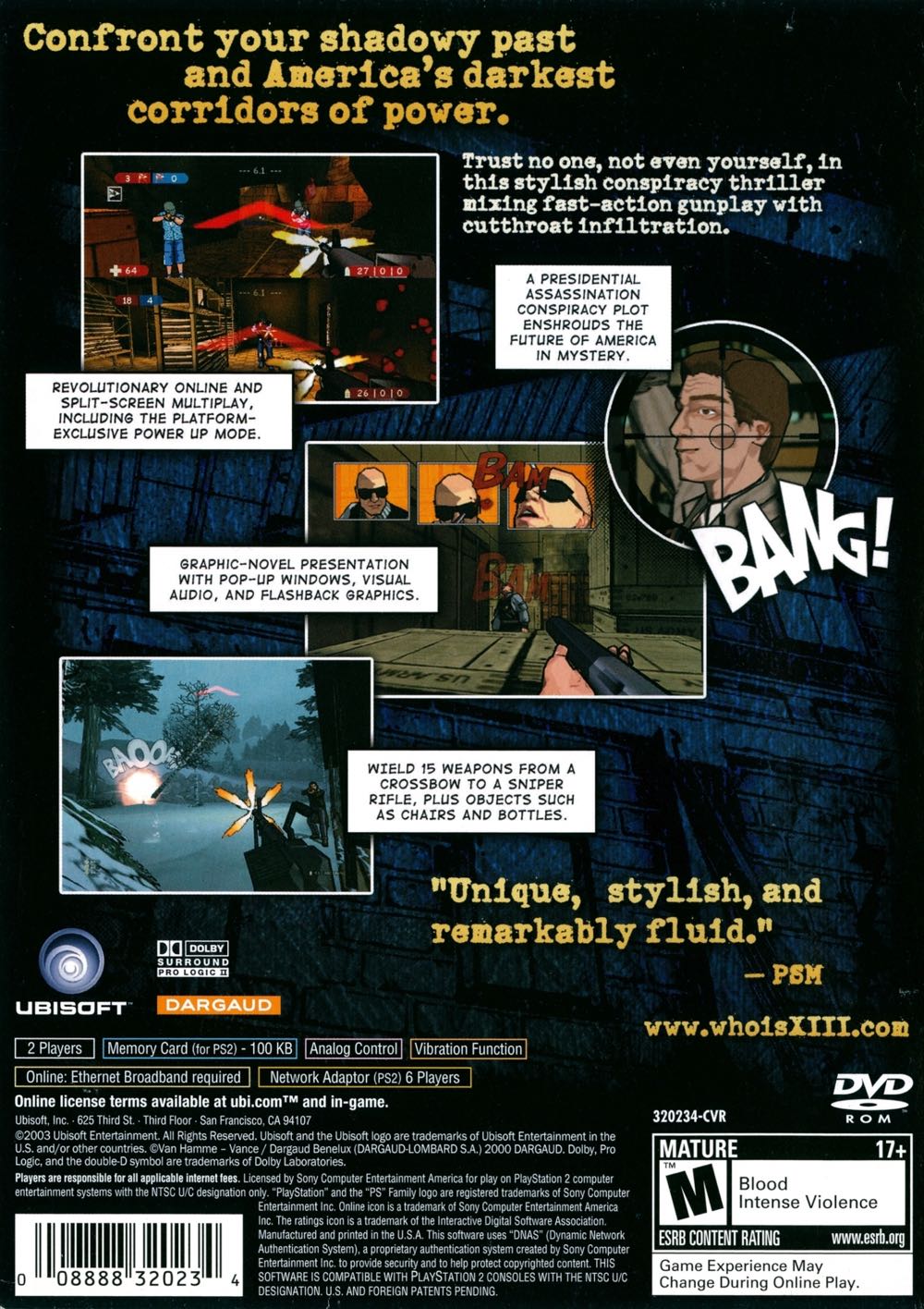 XIII - Sony PlayStation 2 (PS2) (Ubisoft - 2) video game collectible [Barcode 008888320234] - Main Image 3