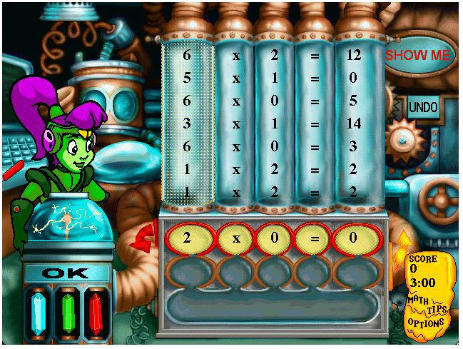 Math Blaster - PC (Davidson Software - 1) video game collectible [Barcode 051581022226] - Main Image 2