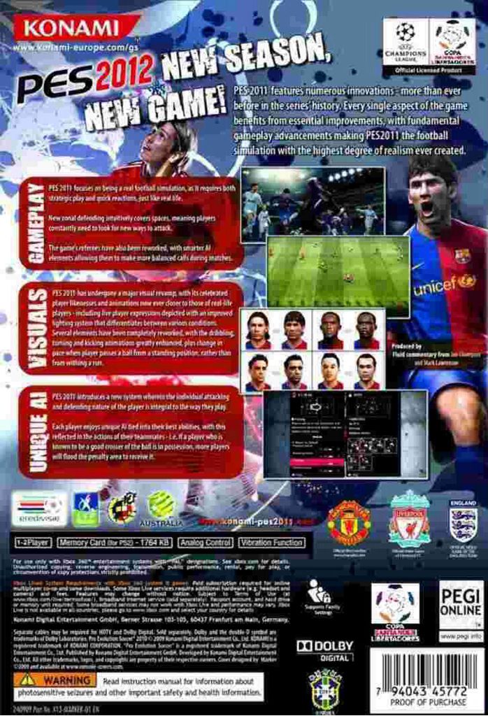 PES 2012 - Sony PlayStation 2 (PS2) (Konami) video game collectible - Main Image 2