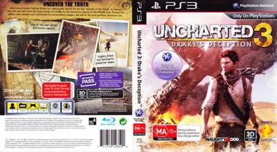 Uncharted 3: Drake’s Deception - Sony PlayStation 3 (PS3) (Sony Computer Entertainment - 1) video game collectible [Barcode 711719123590] - Main Image 2