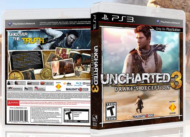 Uncharted 3: Drake’s Deception - Sony PlayStation 3 (PS3) (Sony Computer Entertainment - 1) video game collectible [Barcode 711719205746] - Main Image 2