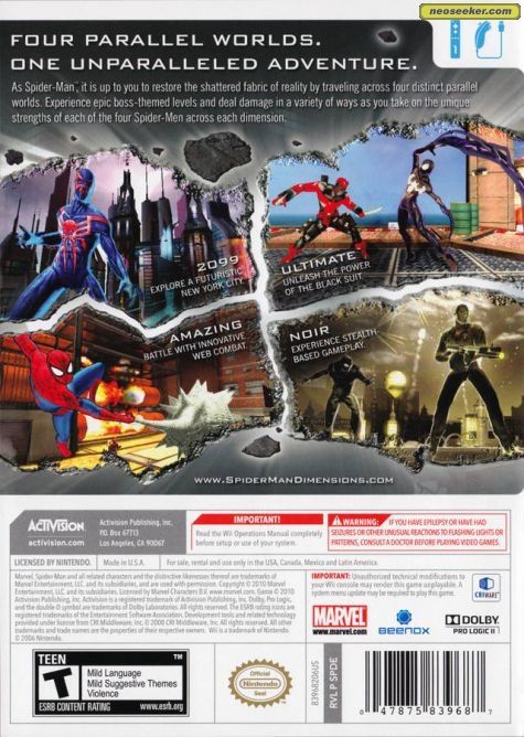 Spiderman: Shattered Dimensions - Microsoft Xbox 360 (Activision - 1) video game collectible - Main Image 2