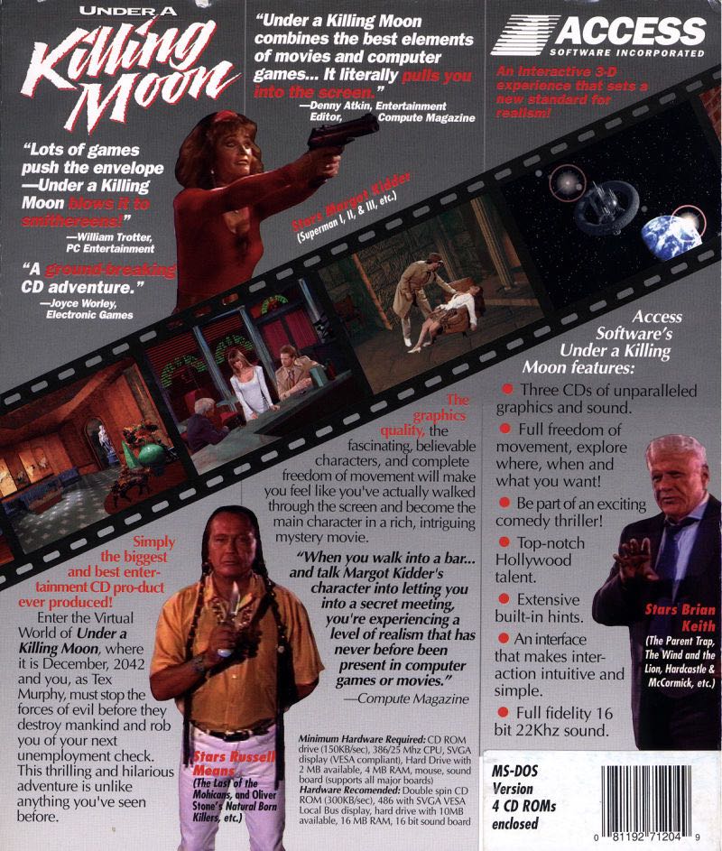 Under A Killing Moon - PC (Eidos Interactive - 1) video game collectible [Barcode 5032921003339] - Main Image 2