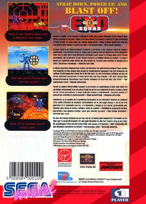 Exo Squad - Sega Genesis (Mega Drive) (Playmates Interactive Entertainment Inc. - 2) video game collectible - Main Image 2