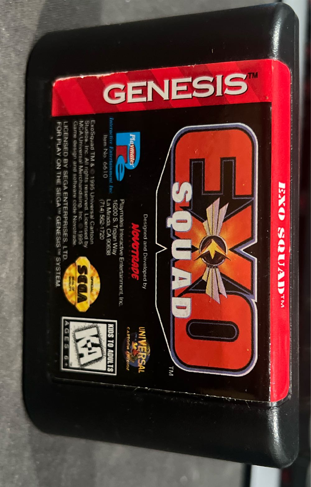 Exo Squad - Sega Genesis (Mega Drive) (Playmates Interactive Entertainment Inc. - 2) video game collectible - Main Image 3