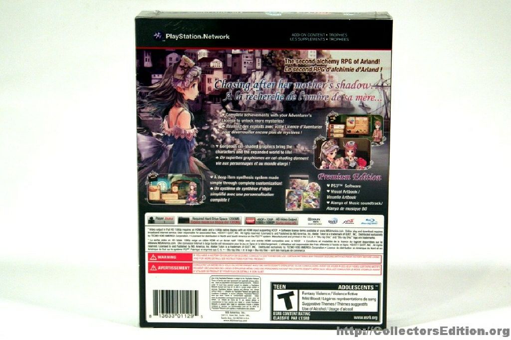 Atelier Totori: The Adventurer Of Arland - Sony PlayStation 3 (PS3) (NIS America - 1) video game collectible [Barcode 813633011233] - Main Image 2