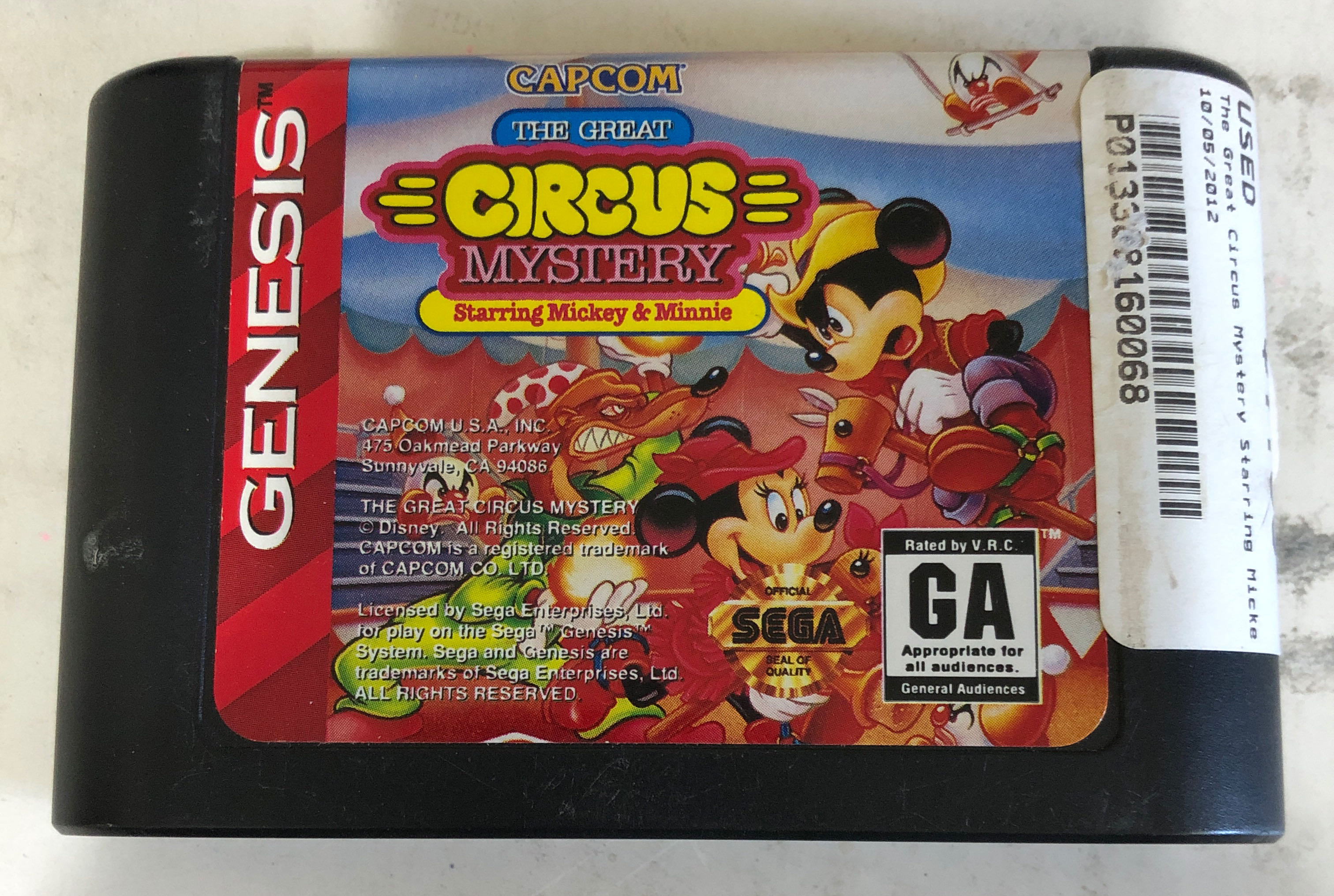 The Great Circus Mystery Starring Mickey & Minnie - Sega Genesis (Mega Drive) video game collectible - Main Image 2