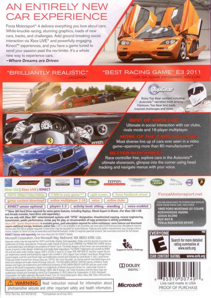 Forza Motorsport 4 - Microsoft Xbox 360 (Microsoft Studios - 1) video game collectible - Main Image 2