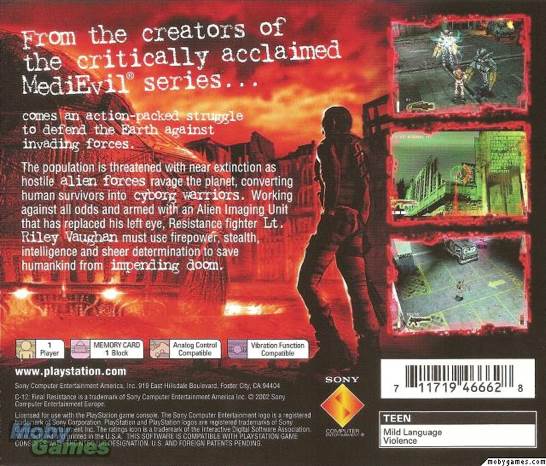 Ps1 C-12: Final Resistance - Sony PlayStation video game collectible [Barcode 711719250920] - Main Image 2