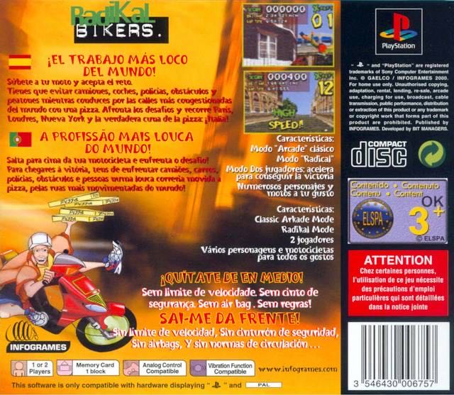 Radikal Bikers - Sony PlayStation video game collectible [Barcode 3546430006764] - Main Image 2