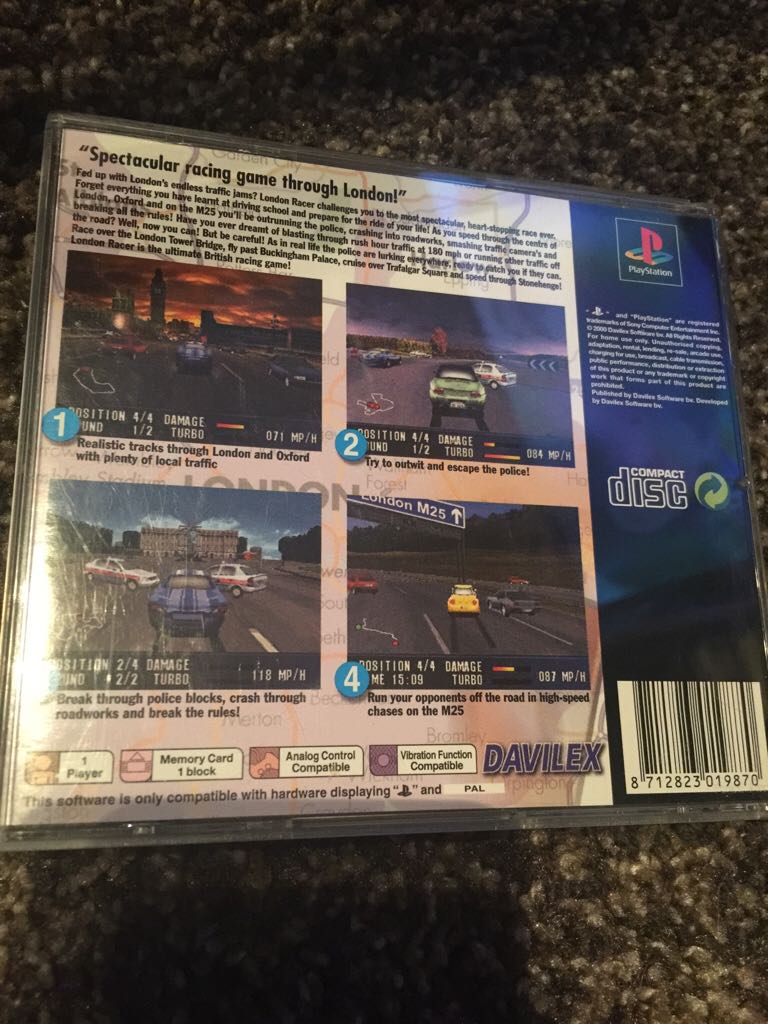 London Racer - Sony PlayStation (Davilex - 1) video game collectible [Barcode 8712823019870] - Main Image 2