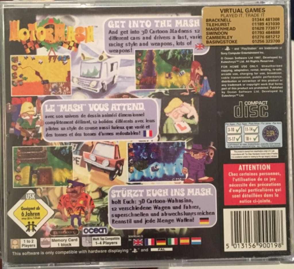 Motor Mash - Sony PlayStation video game collectible [Barcode 5013156900198] - Main Image 2