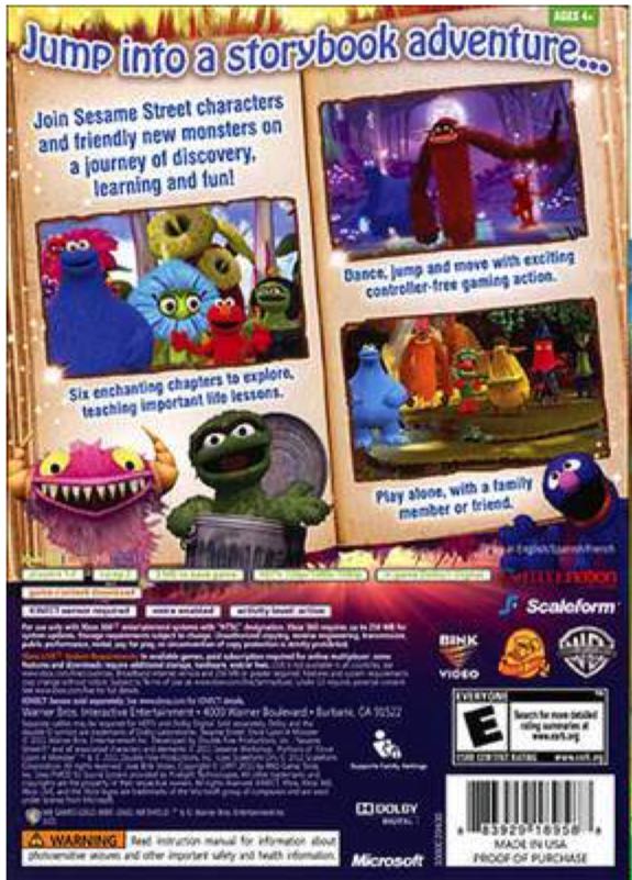 Sesame Street Once Upon A Monster - Microsoft Xbox 360 video game collectible [Barcode 9325336128503] - Main Image 2