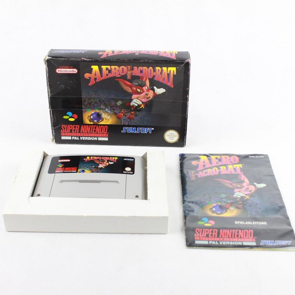 Aero The Acro-Bat - Nintendo Super Nintendo Entertainment System (SNES) (SunSoft) video game collectible - Main Image 2