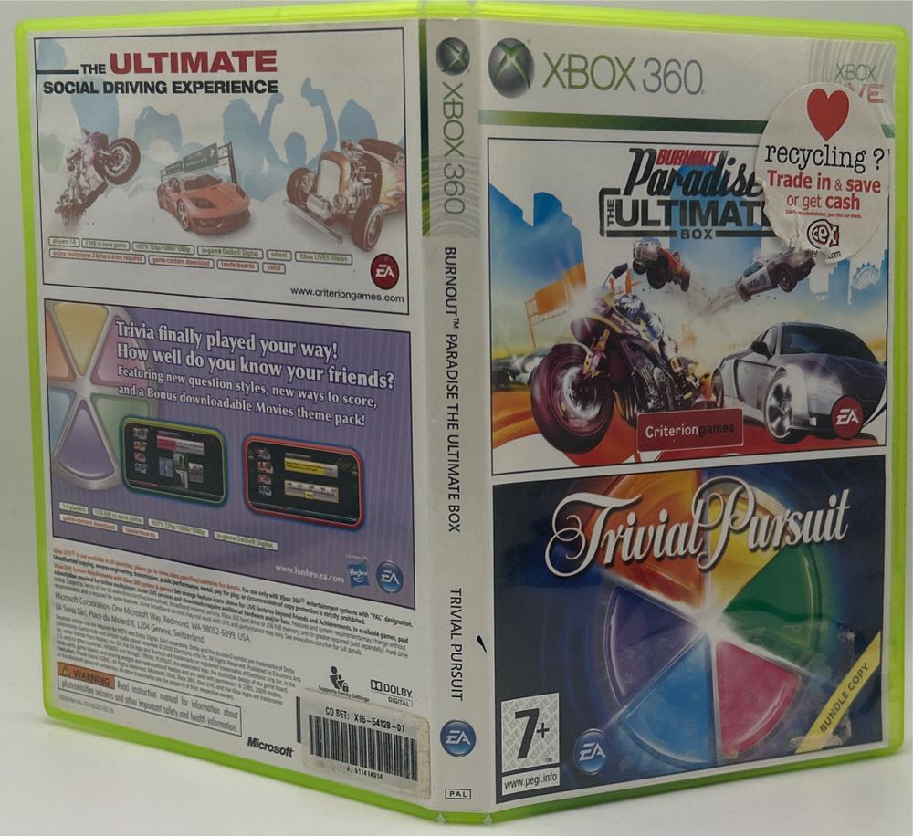 Burnout Paradise - The Ultimate Box / Trivial Pursuit - Microsoft Xbox 360 (Electronic Arts - 1-4) video game collectible - Main Image 3