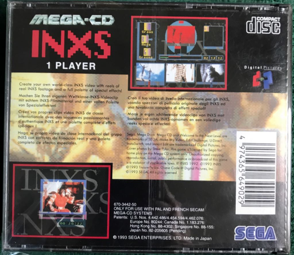 INXS: Make My Video - Sega Mega CD video game collectible [Barcode 4974365649029] - Main Image 2