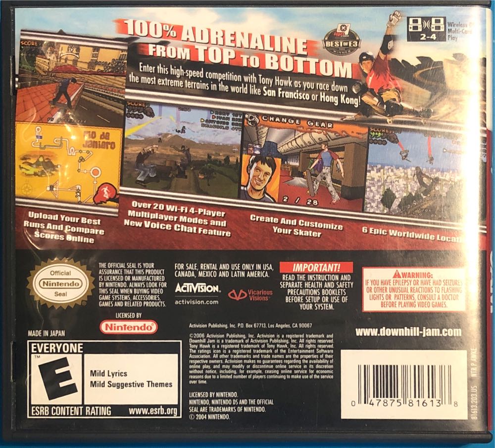 Tony Hawk’s Downhill Jam - Nintendo DS (Activision - 4) video game collectible [Barcode 047875816138] - Main Image 2