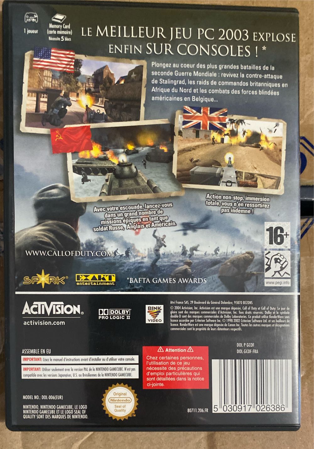 Call Of Duty Le Jour De Gloire - Nintendo GameCube (Activision - 1) video game collectible [Barcode 5030917026386] - Main Image 2