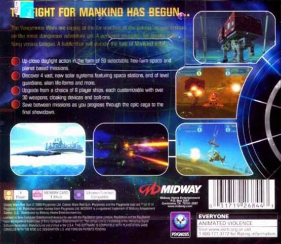 Colony Wars : Red Sun - Sony PlayStation (Midway Games - 1) video game collectible [Barcode 711719147923] - Main Image 2