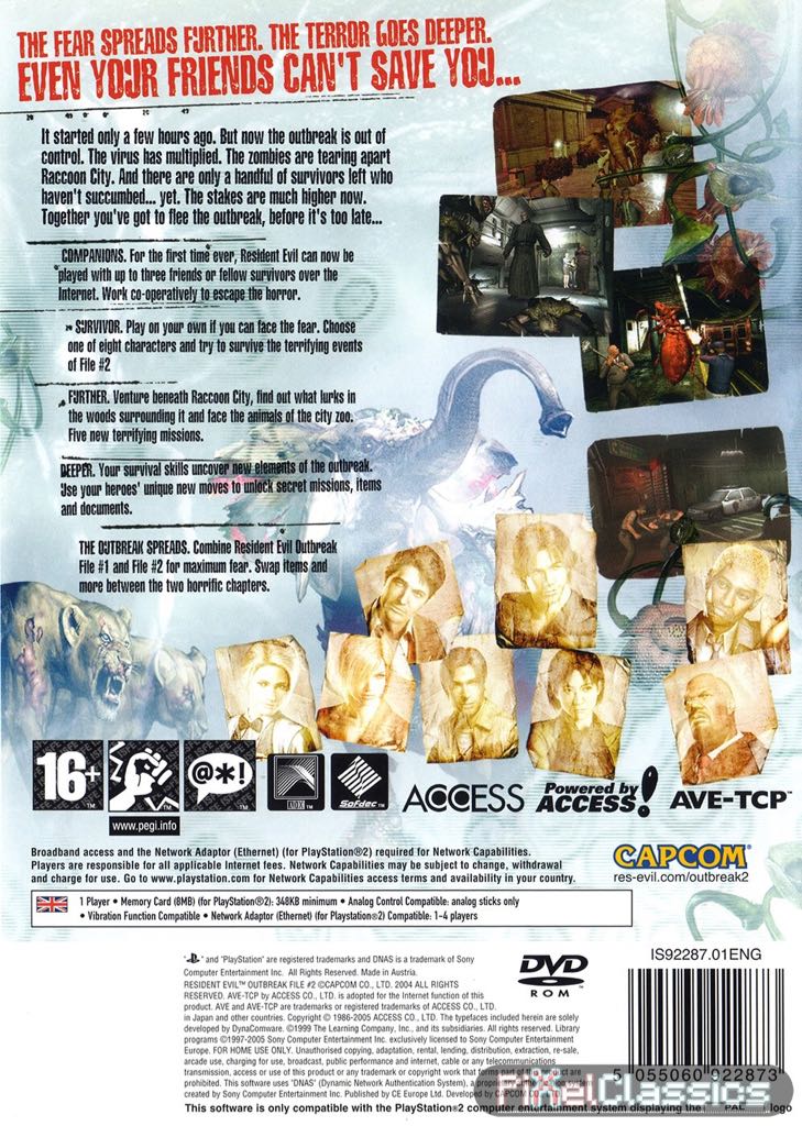 Resident Evil: Outbreak File #2 - Sony PlayStation 2 (PS2) (Capcom - 1) video game collectible [Barcode 5030934047081] - Main Image 2