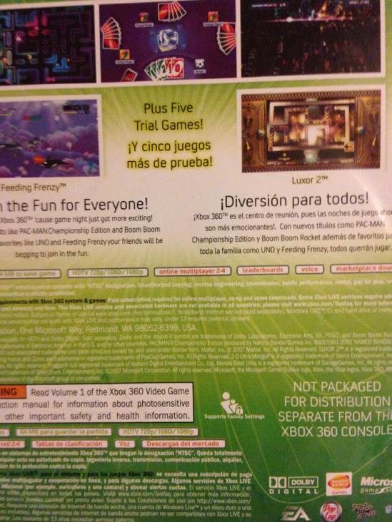 Xbox Live Arcade - Microsoft Xbox 360 video game collectible - Main Image 2